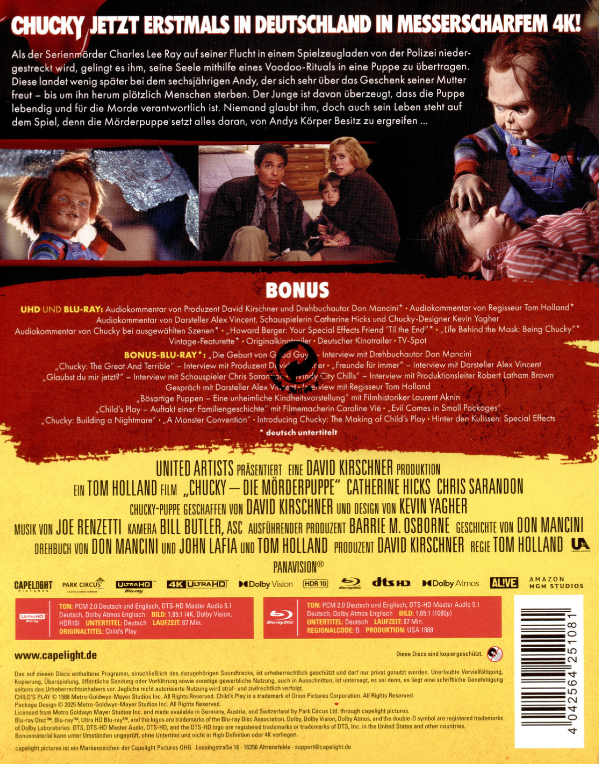Chucky - Die Mörderpuppe - Uncut Steelbook Edition  (4K Ultra HD+blu-ray)