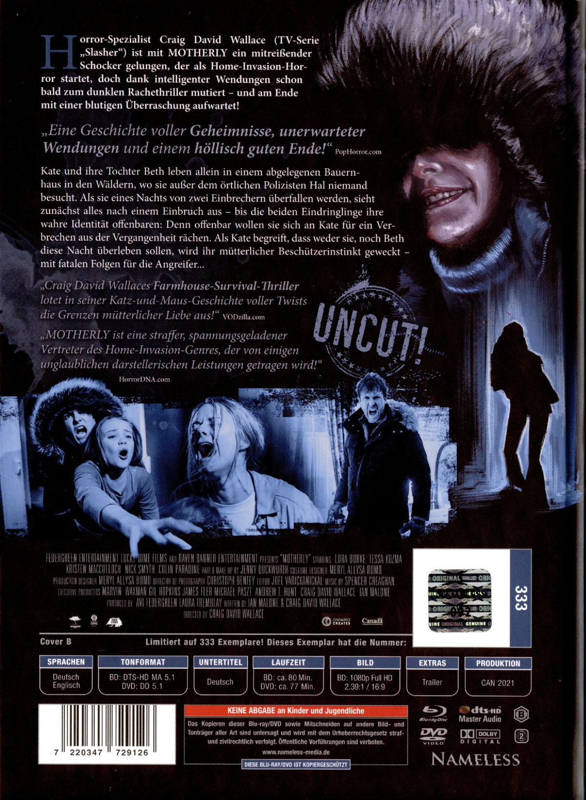 Motherly - Uncut Mediabook Edition (DVD+blu-ray) (B)