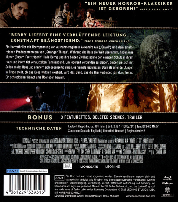 Never Let Go - Lass niemals los  (Blu-ray Disc) Never Let Go - Lass niemals los  (Blu-ray Disc)