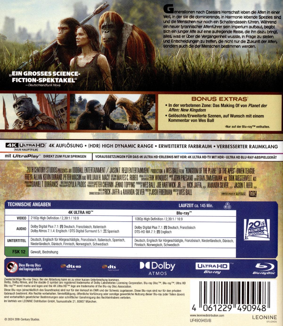 Planet der Affen - New Kingdom  (4K Ultra HD) (+ Blu-ray)  Planet der Affen - New Kingdom  (4K Ultra HD) (+ Blu-ray)