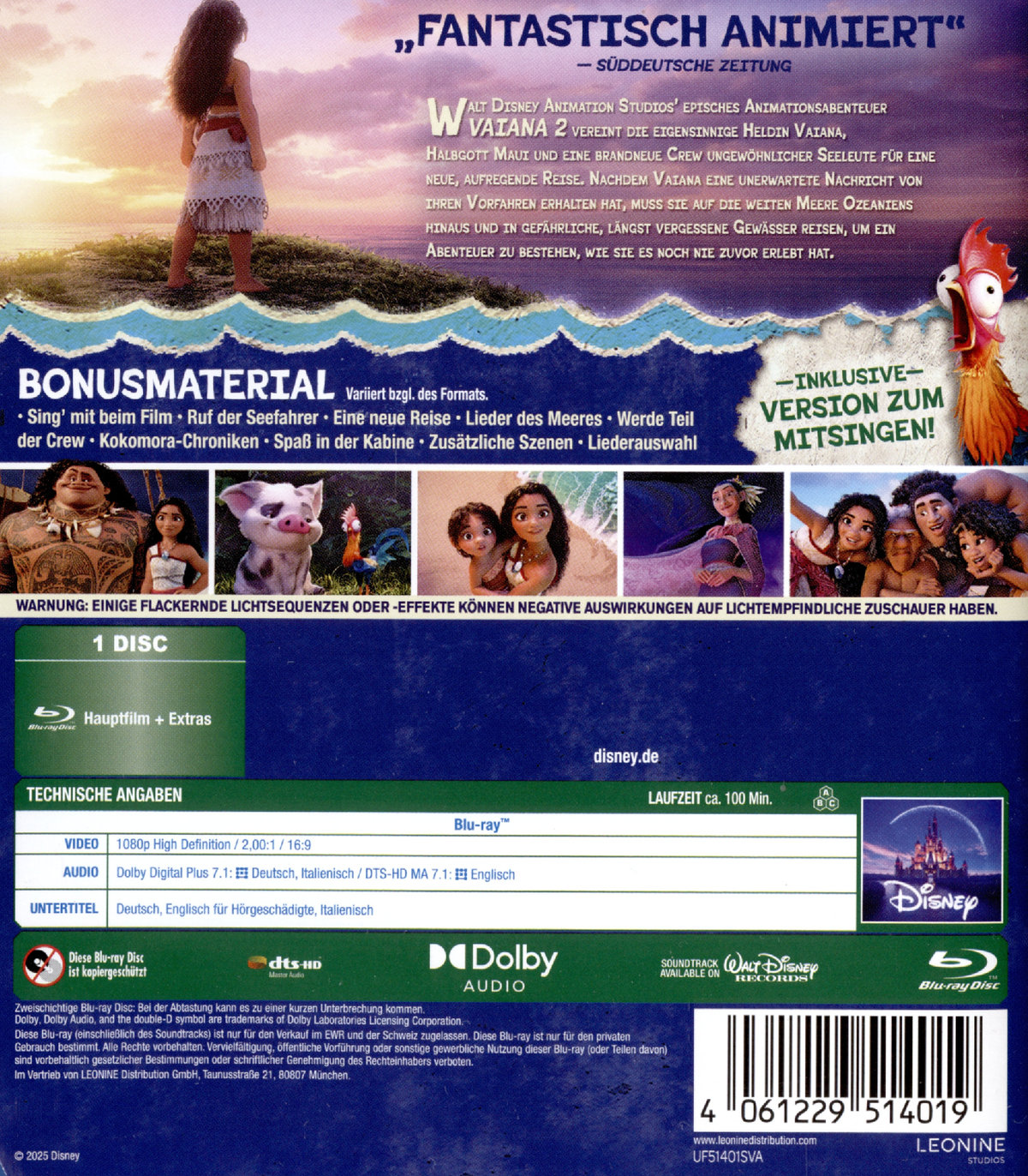 Vaiana 2  (Blu-ray Disc)