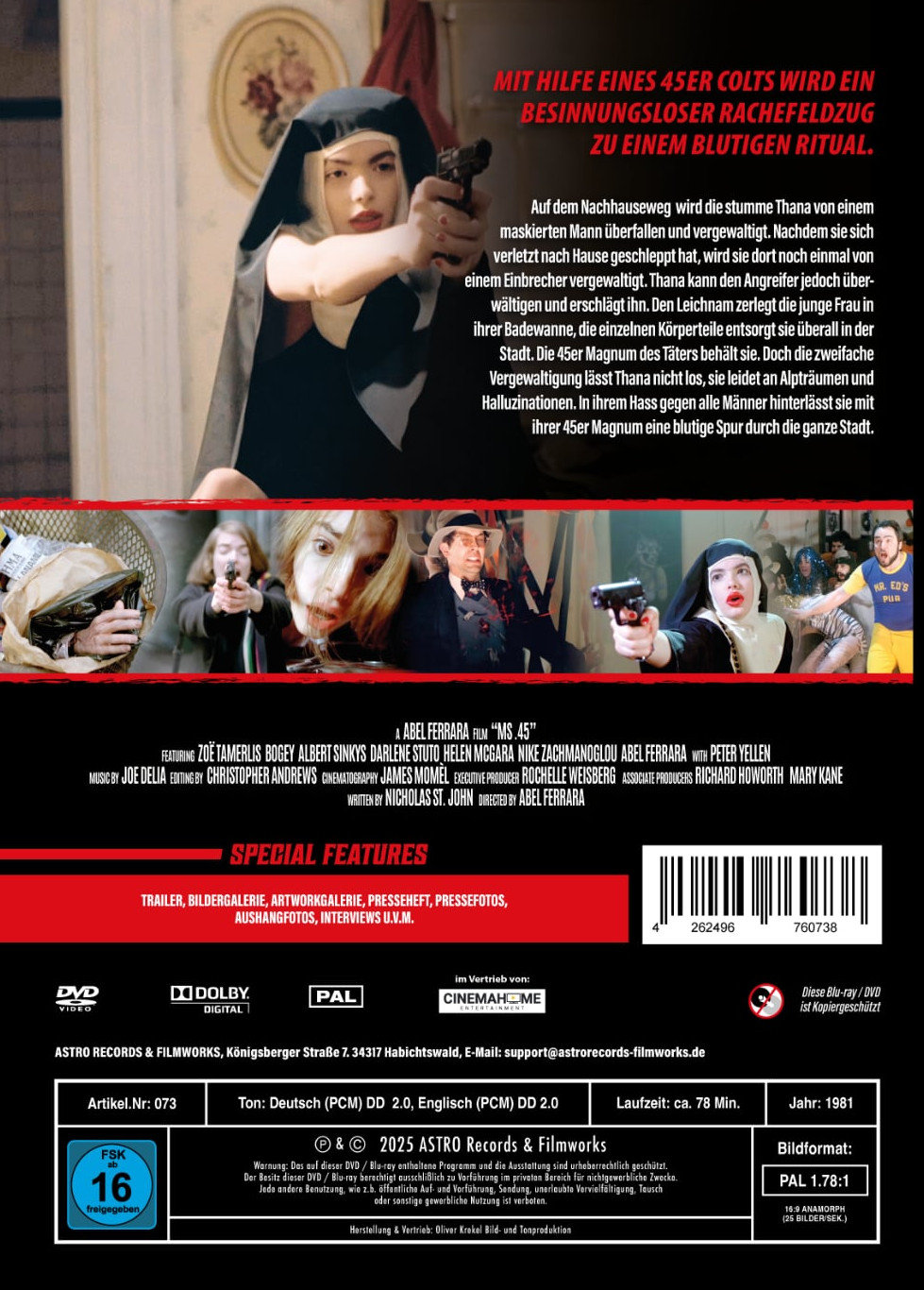 Die Frau mit der 45er Magnum  (DVD)