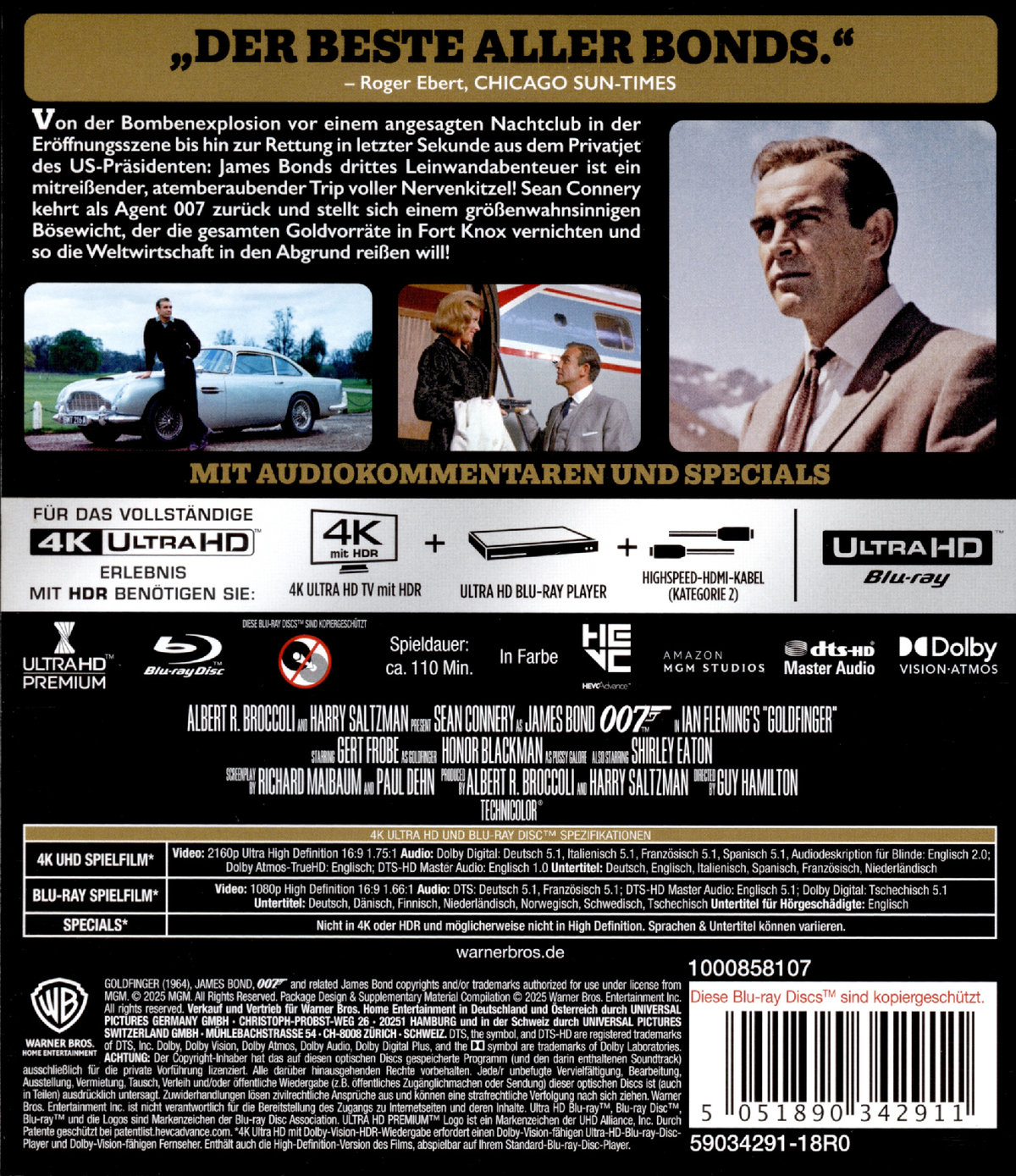 James Bond - Goldfinger  (4K Ultra HD) + (Blu-ray)