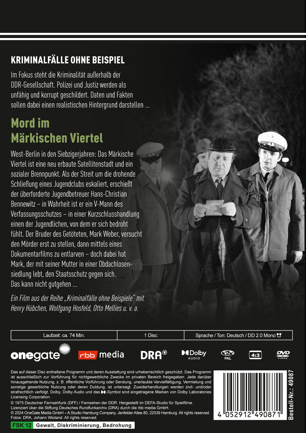 Mord im märkischen Viertel (Kriminalfälle ohne Beispiel) (DDR TV-Archiv)  (DVD)