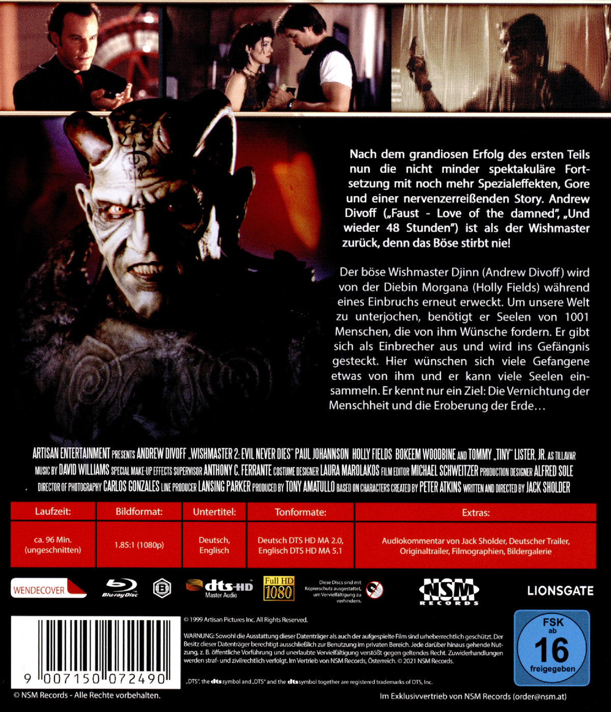 Wishmaster 2 - Das Böse stirbt nie - Uncut (blu-ray)