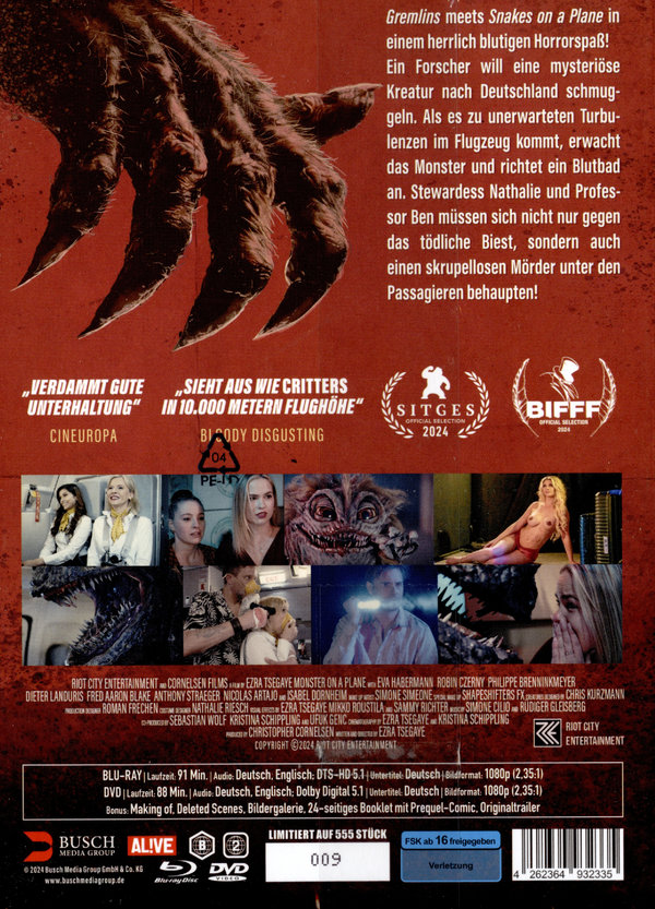Monster on a Plane - Uncut Mediabook Edition  (DVD+blu-ray) (D)
