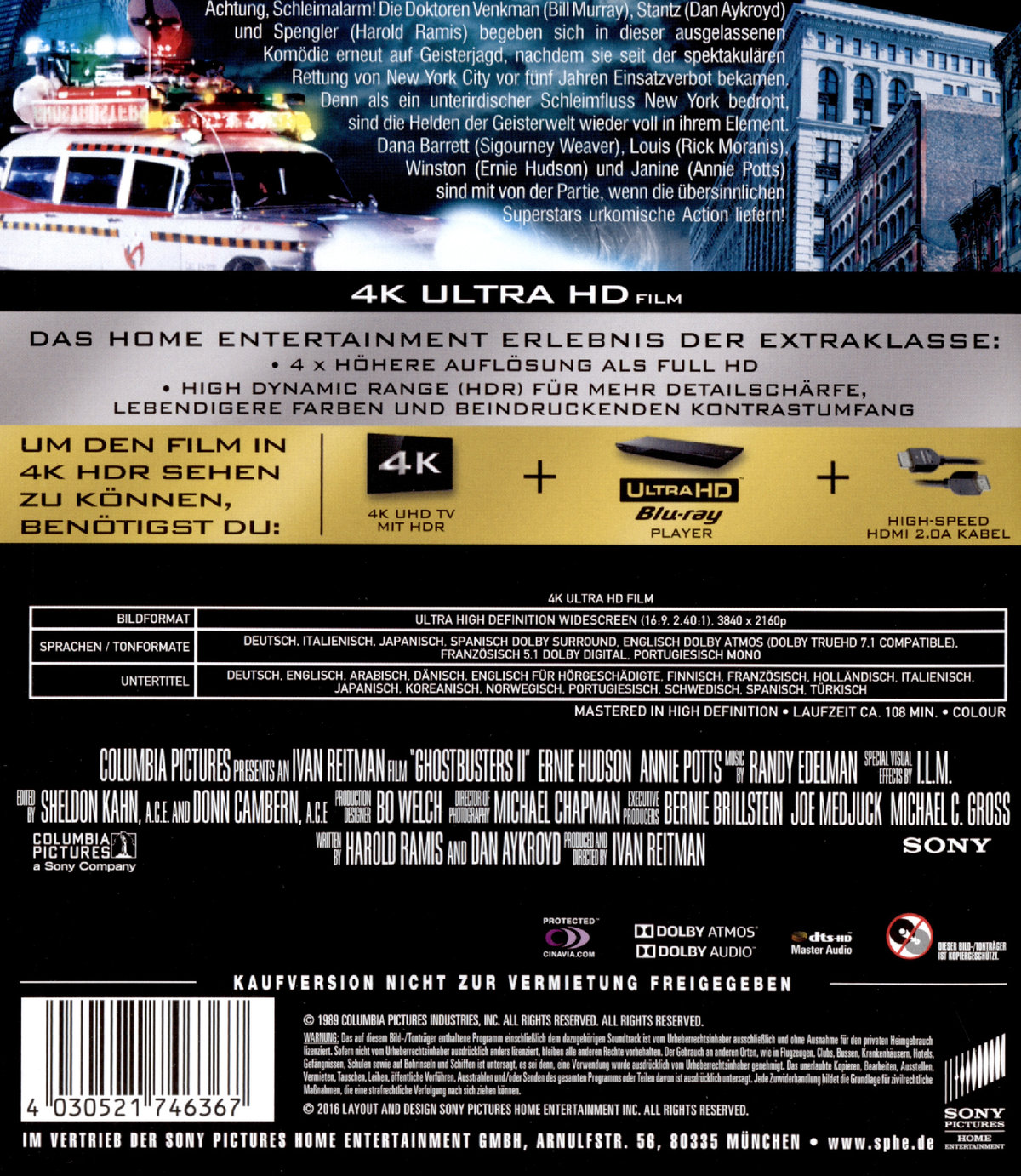 Ghostbusters 2 (4K Ultra HD)