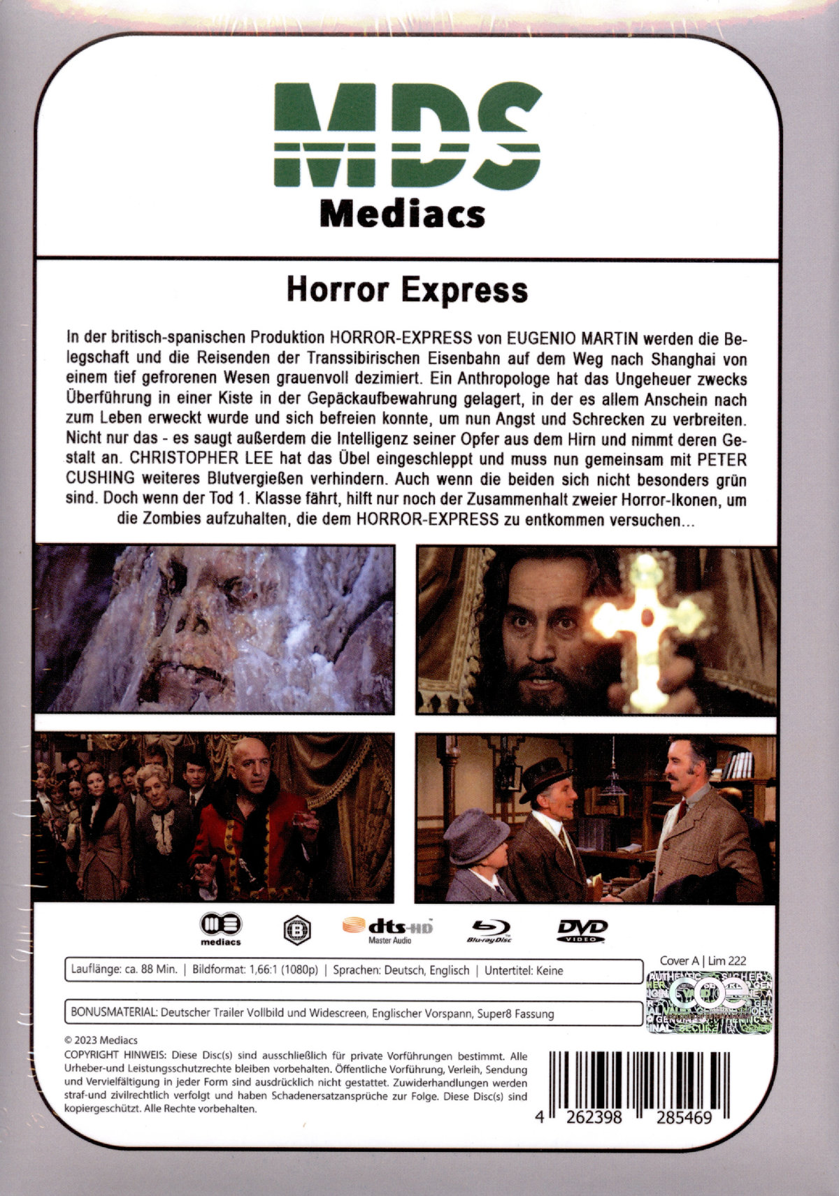 Horror Express - Uncut Mediabook Edition  (DVD+blu-ray)