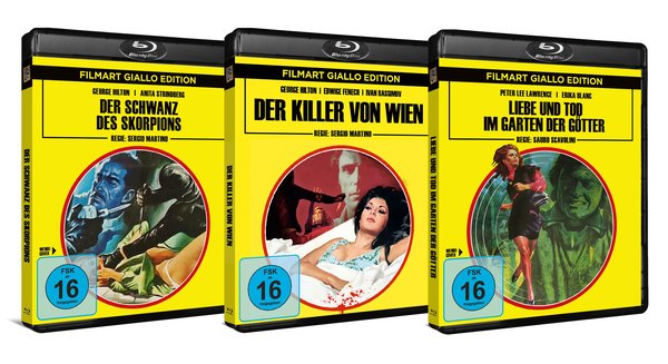 DER SCHWANZ DES SKORPIONS + DER KILLER VON WIEN + LIEBE UND TOD IM GARTEN DER GÖTTER -  Limited "Giallo Bundle" - BLU-RAY - UNCUT!  [3 BRs]  (Blu-ray Disc)