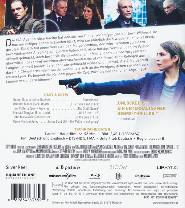 Unlocked (blu-ray)