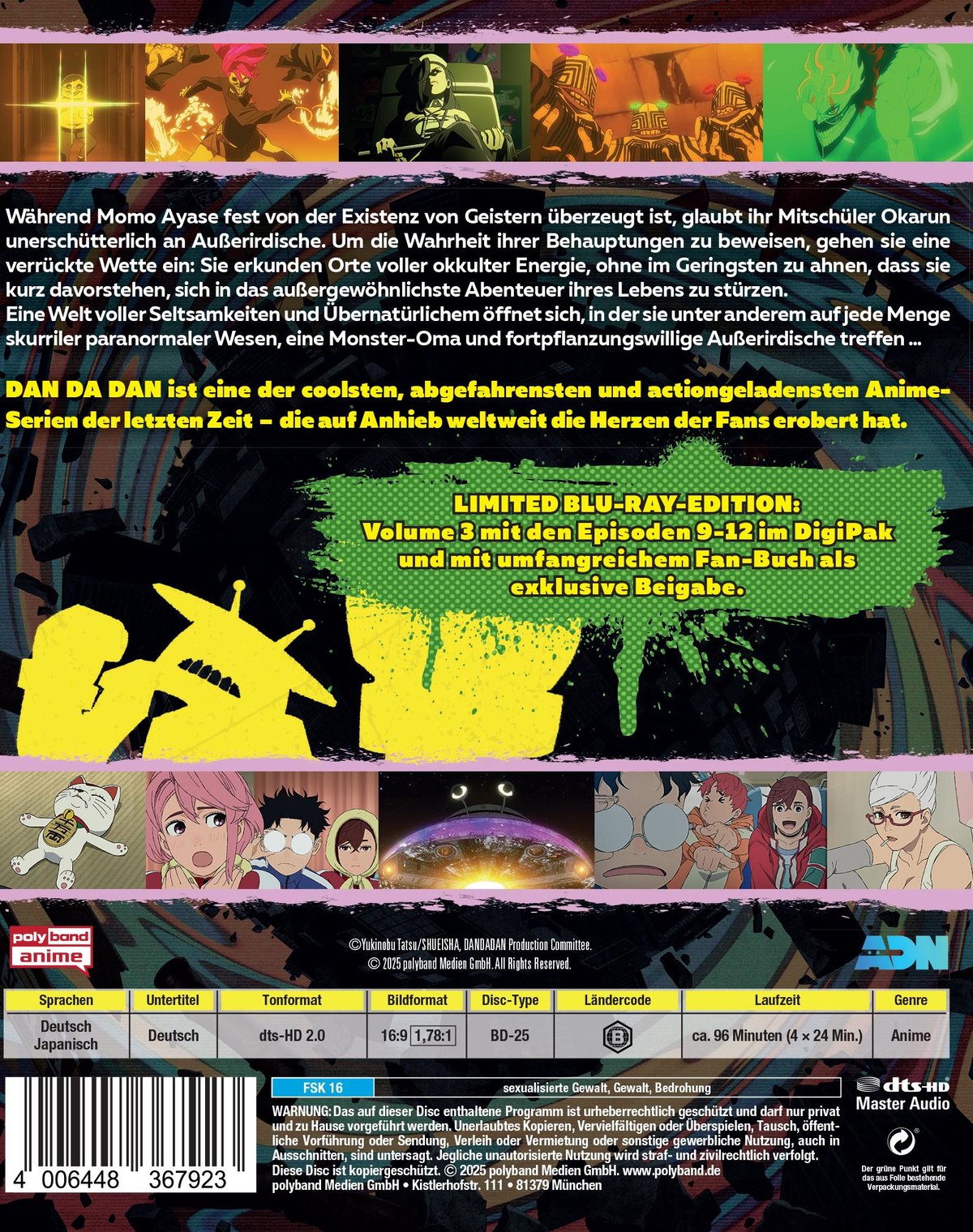 DAN DA DAN - Staffel 1, Volume 3 LTD. - Mit Fan-Buch  (Blu-ray Disc) DAN DA DAN - Staffel 1, Volume 3 LTD. - Mit Fan-Buch  (Blu-ray Disc)