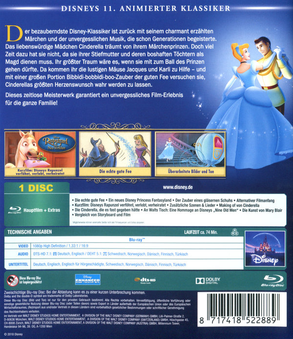 Cinderella - Disney Classics (blu-ray)