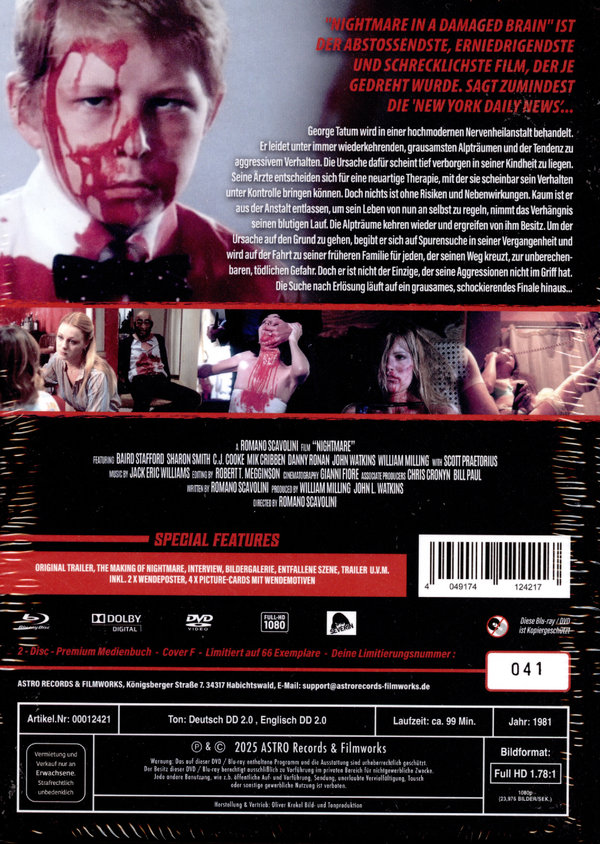 Nightmare in a Damaged Brain - Uncut Mediabook Edition  (blu-ray) (F)