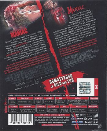 Maniac - Alexandre Aja / Maniac - Das Original - Uncut Ultimate Edition (DVD+blu-ray+4K Ultra HD)
