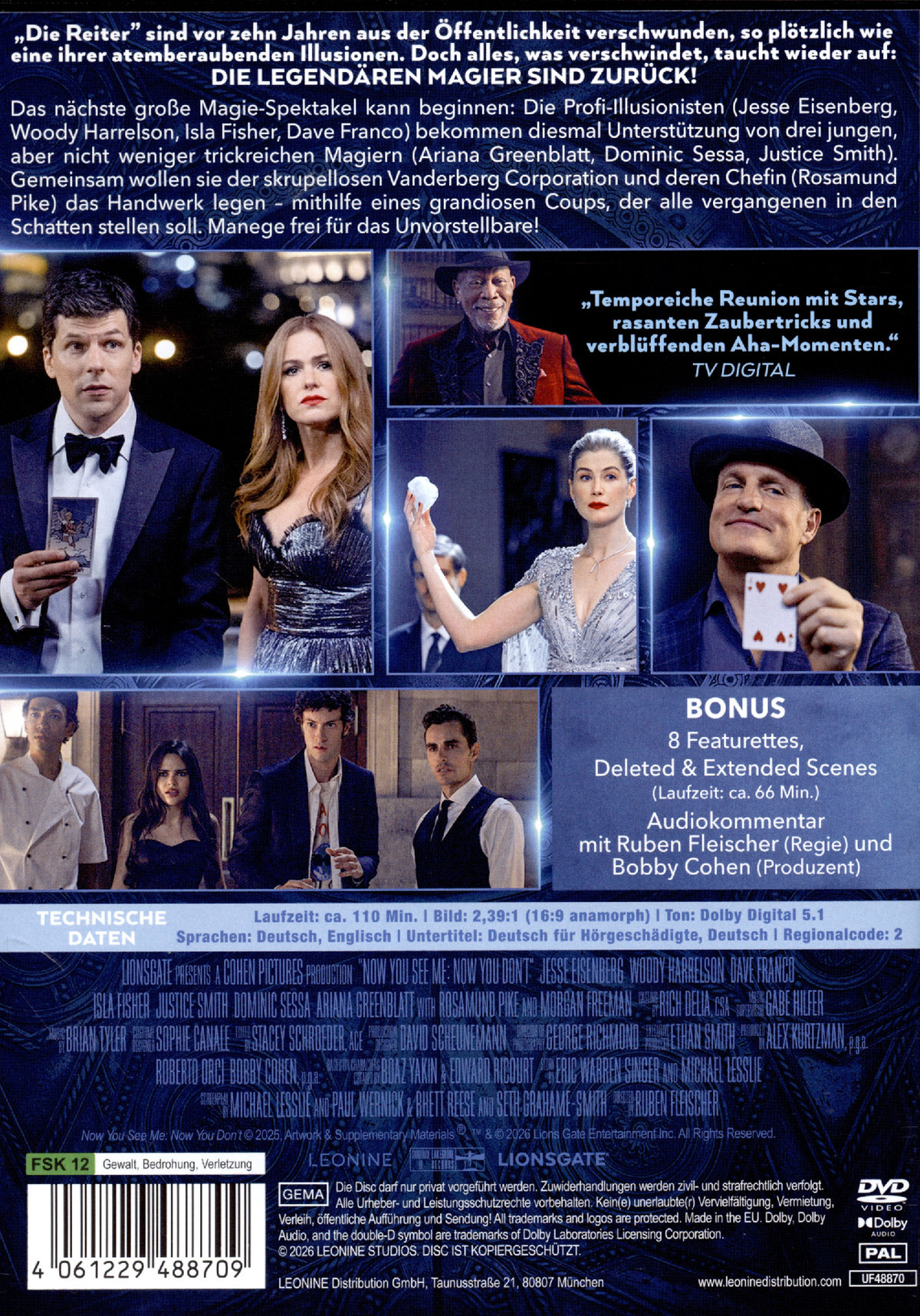 Die Unfassbaren 3 - Now you see me  (DVD)