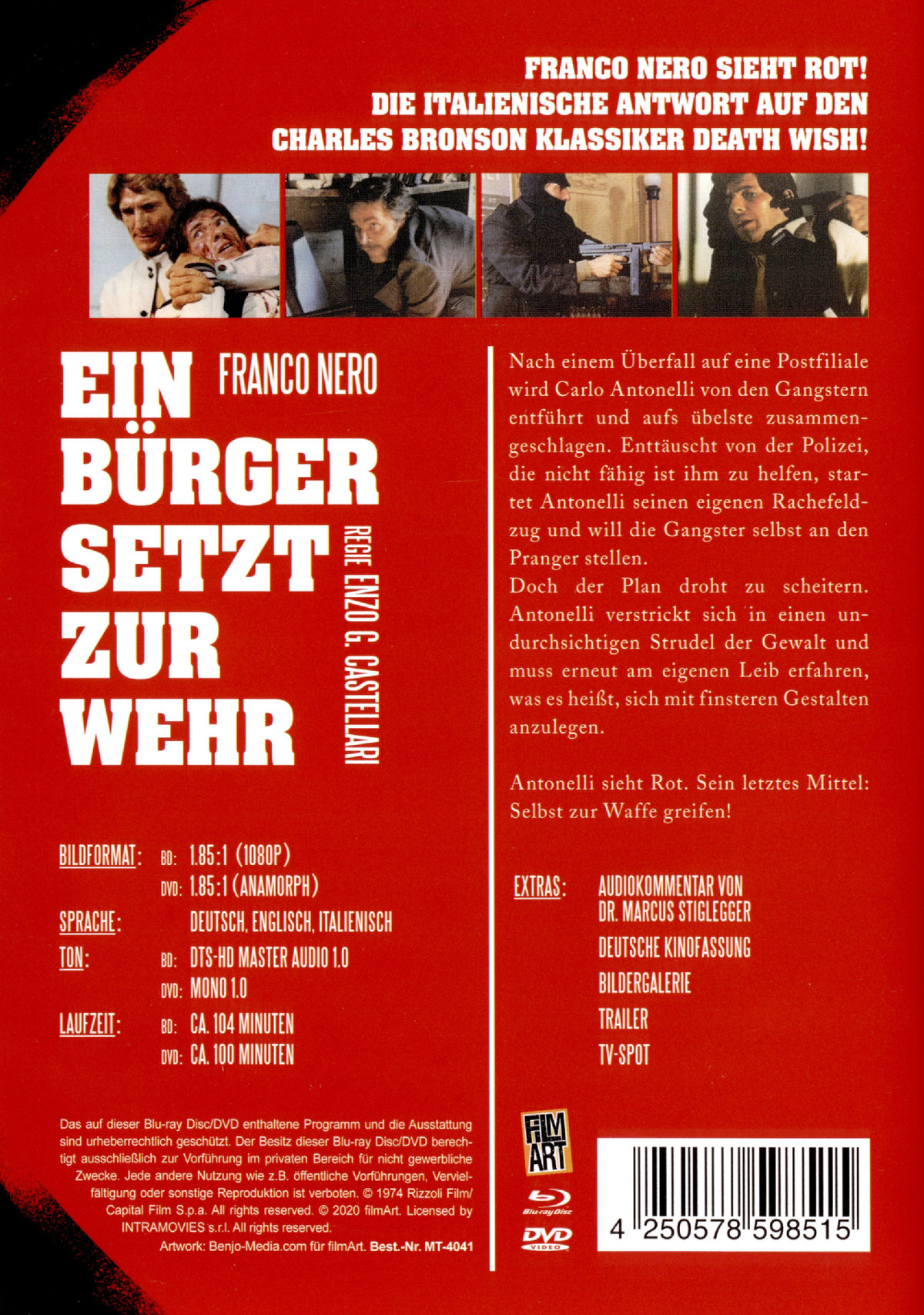 Ein Bürger setzt sich zur Wehr - Uncut Poliziischi Edition (DVD+blu-ray)