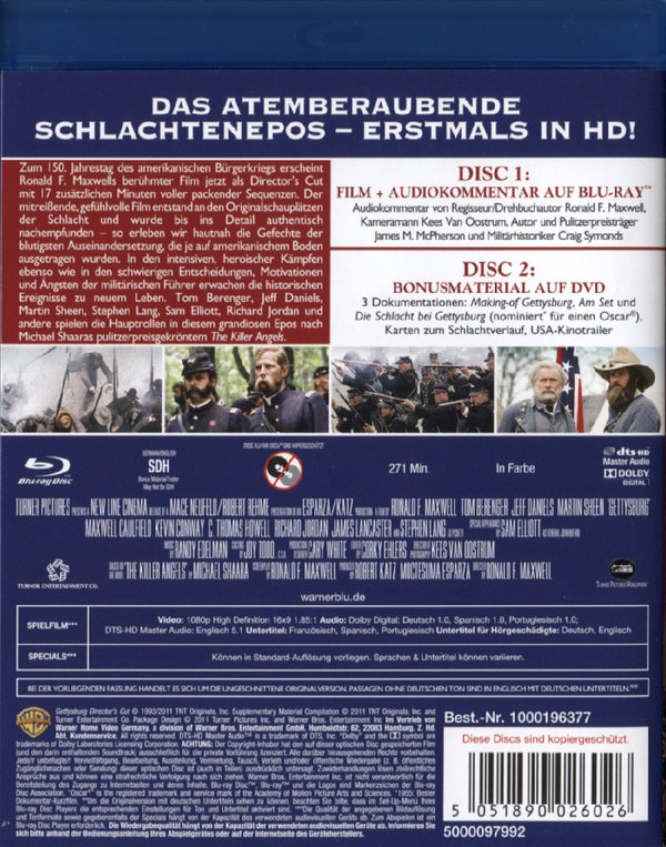 Gettysburg - Directors Cut (blu-ray)