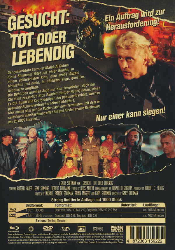 Gesucht - Tod oder lebendig - Uncut Mediabook Edition (DVD+blu-ray)