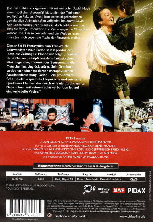 Reise in die Unendlichkeit (Le Passage) / Spannungsgeladener Sci-Fi-Fantasyfilm mit Alain Delon (Pidax Film-Klassiker)  (DVD)