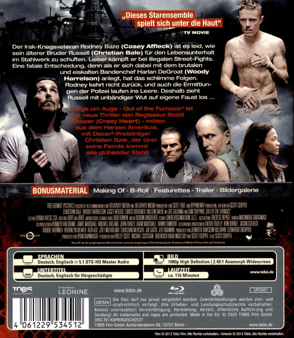 Auge um Auge - Out of the Furnace  (Blu-ray Disc)