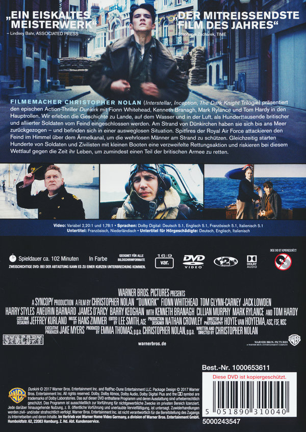 Dunkirk  (DVD)
