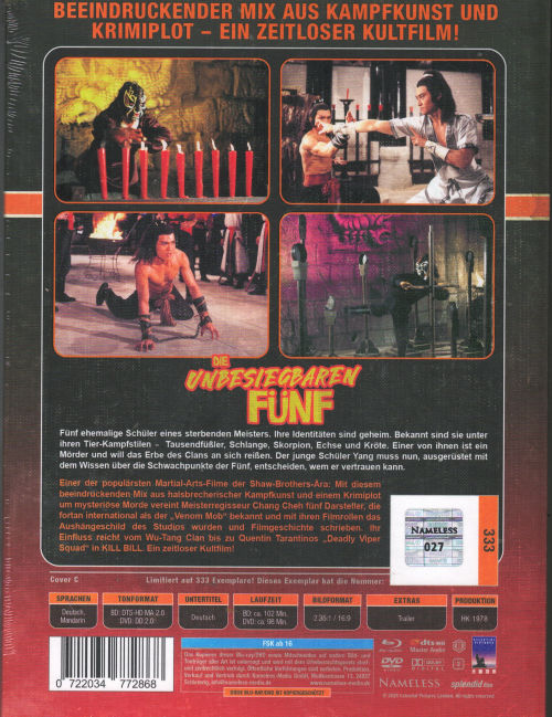Die unbesiegbaren Fünf - Uncut Mediabook Edition (DVD+blu-ray) (C)