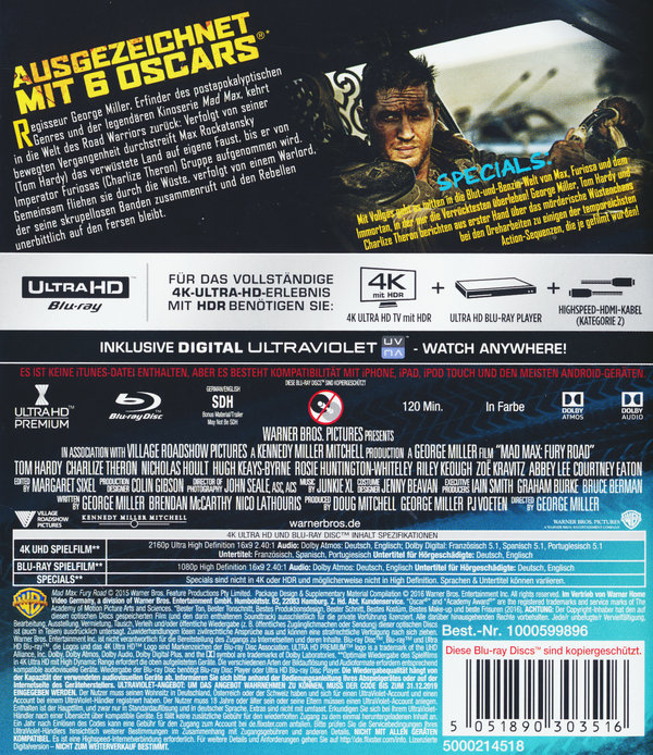 Mad Max 4 - Fury Road (4K Ultra HD) Mad Max 4 - Fury Road (4K Ultra HD)