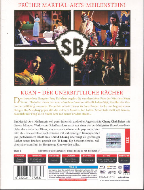 Kuan - Der unerbittliche Rächer - Uncut Mediabook Edition (DVD+blu-ray) (B)