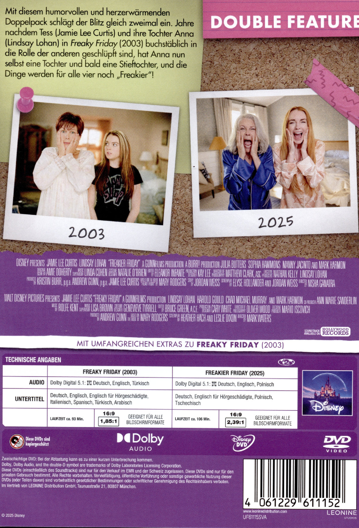 Freaky Friday + Freakier Friday -  2-Movie-Collection  [2 DVDs]  (DVD)