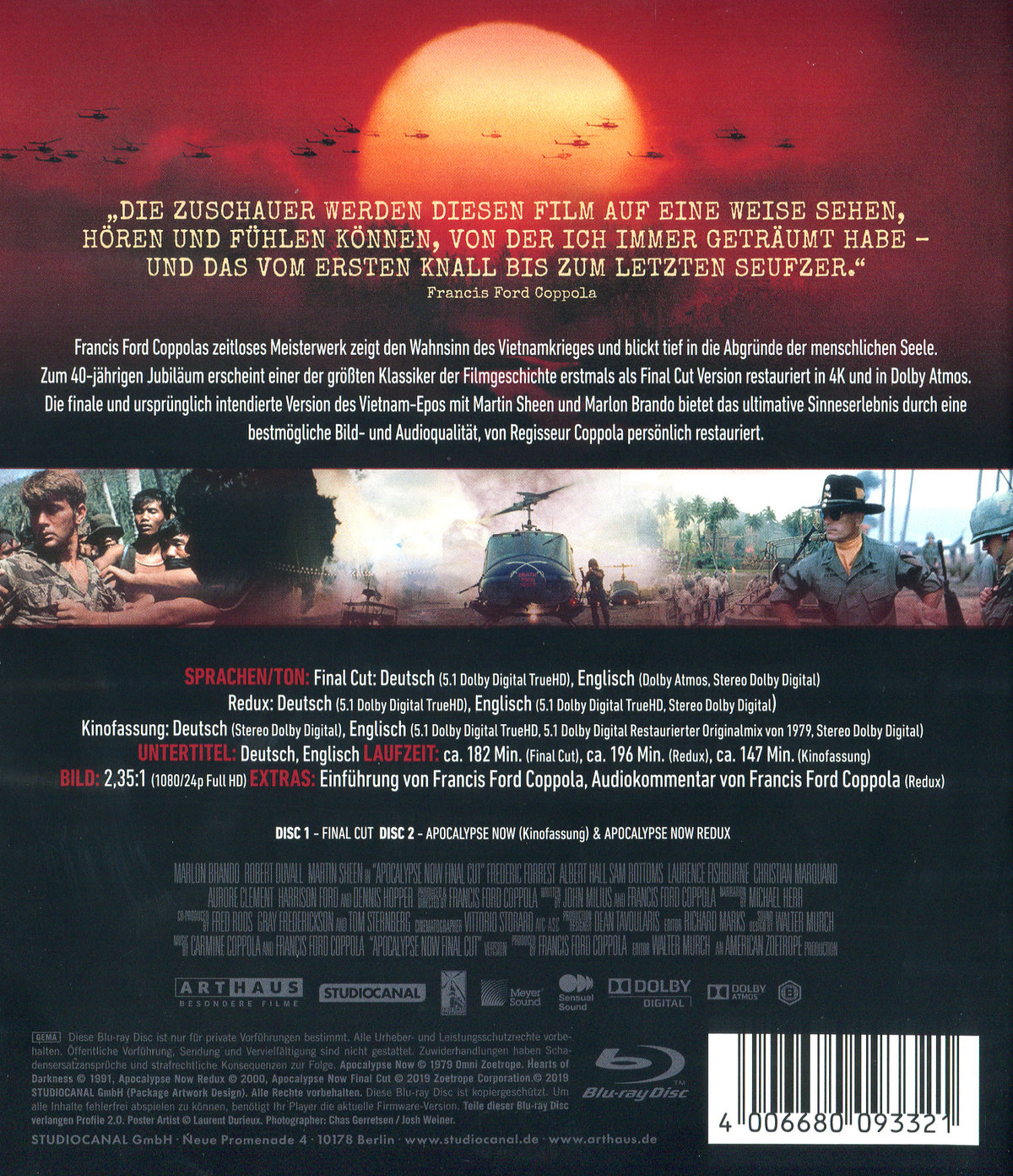 Apocalypse Now - Kino/Redux und Final Cut Fassung (blu-ray)