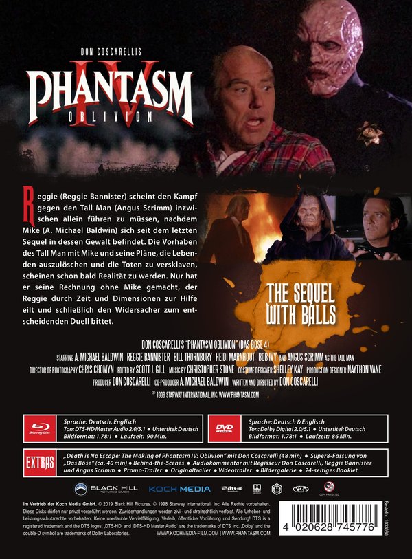 Phantasm 4 - Das Böse 4 - The Oblivion - Uncut Mediabook Edition (DVD+blu-ray) (A)