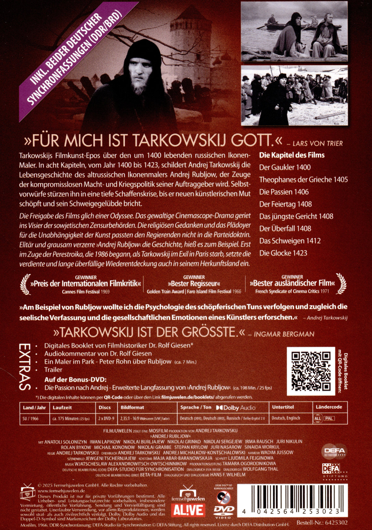 Andrej Rubljow - Special Restored Edition (DEFA Filmjuwelen)  (DVD)