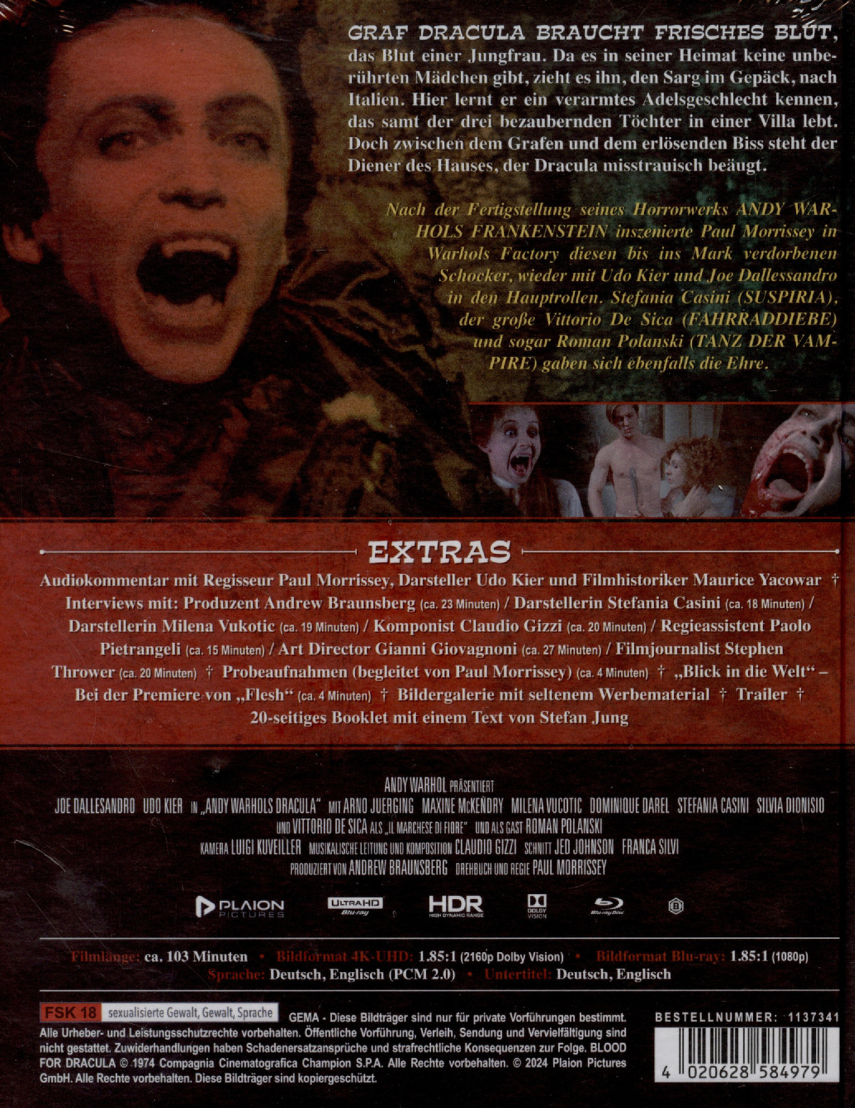 Andy Warhols Dracula - Uncut Mediabook Edition  (4K Ultra HD+blu-ray) (C)