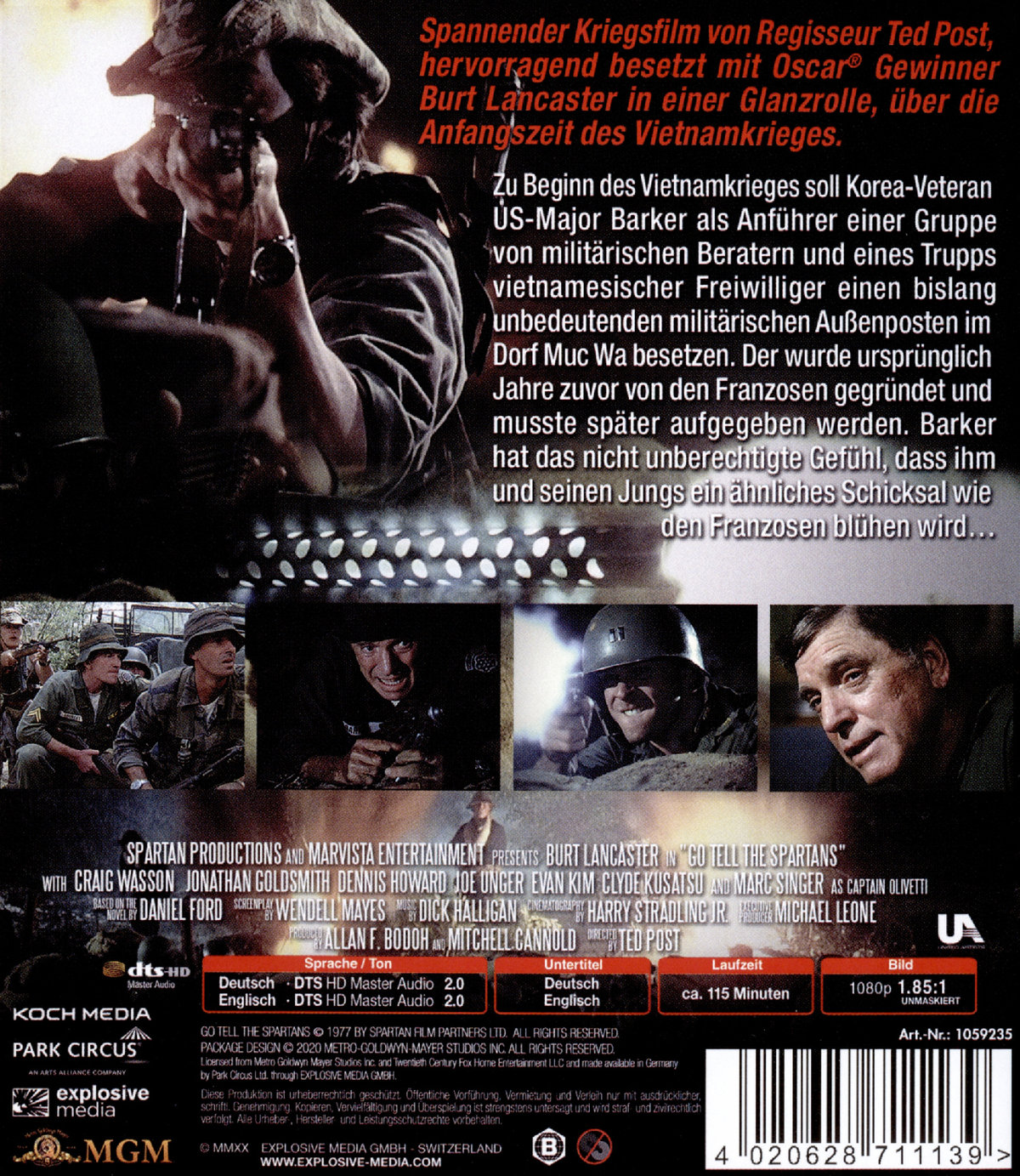 Die letzte Schlacht (Go Tell The Spartans) (1977)  (Blu-ray Disc)