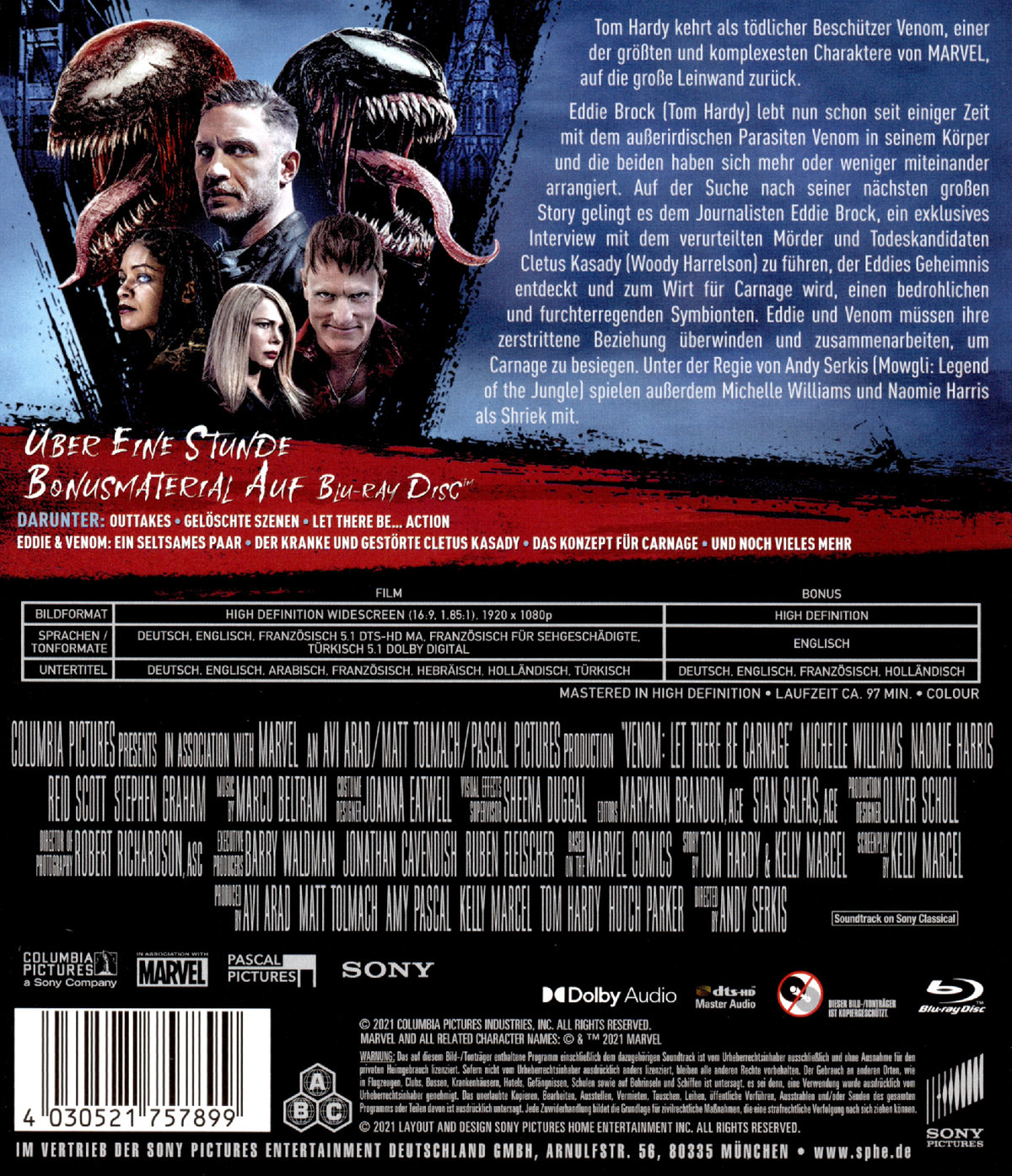 Venom: Let There Be Carnage (blu-ray)