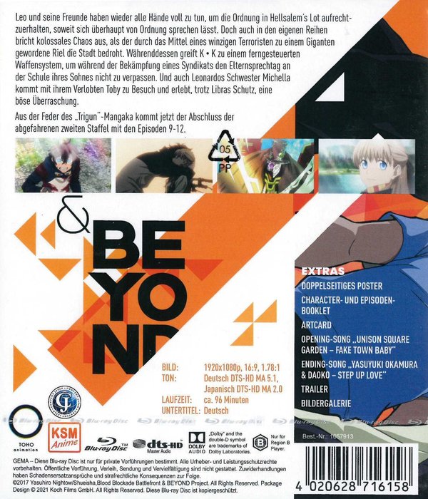 Blood Blockade Battlefront - Staffel 2 - Vol.3 (Ep. 9-12) (Limited Edition)  (Blu-ray Disc)