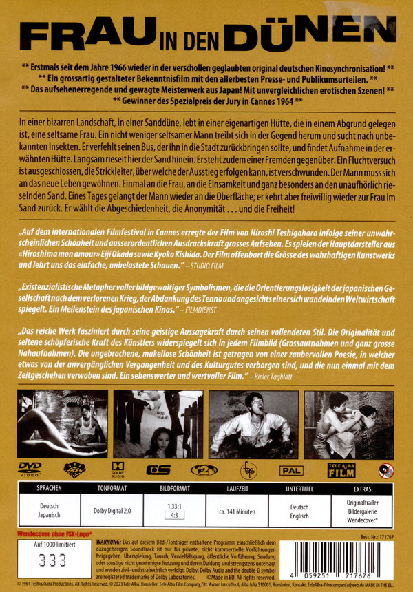 FRAU IN DEN DÜNEN - Deutsche Kinosynchronisation  (DVD)