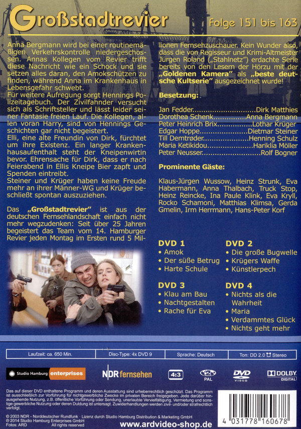Großstadtrevier - Box 10/Folge 151-163  [4 DVDs] - Softbox  (DVD)