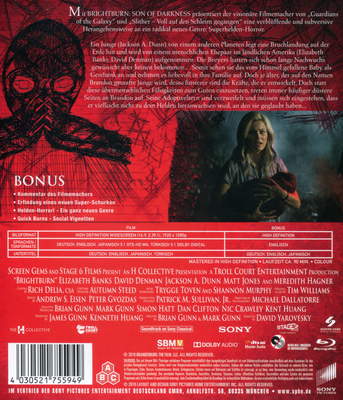 Brightburn: Son of Darkness (blu-ray)