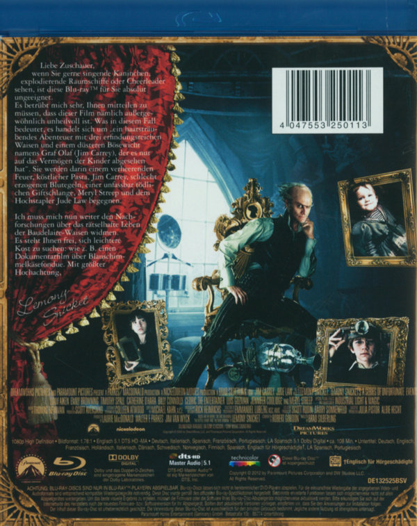 Lemony Snicket - Rätselhafte Ereignisse  (Blu-ray Disc)