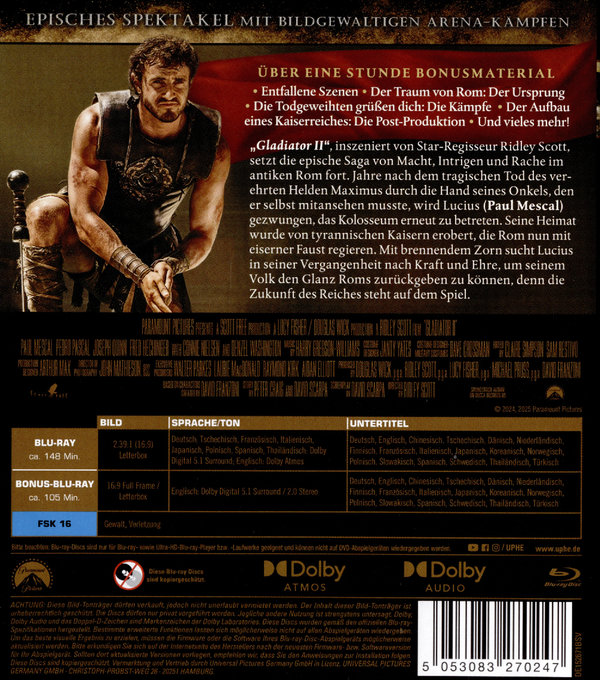 Gladiator II  (Blu-ray) 