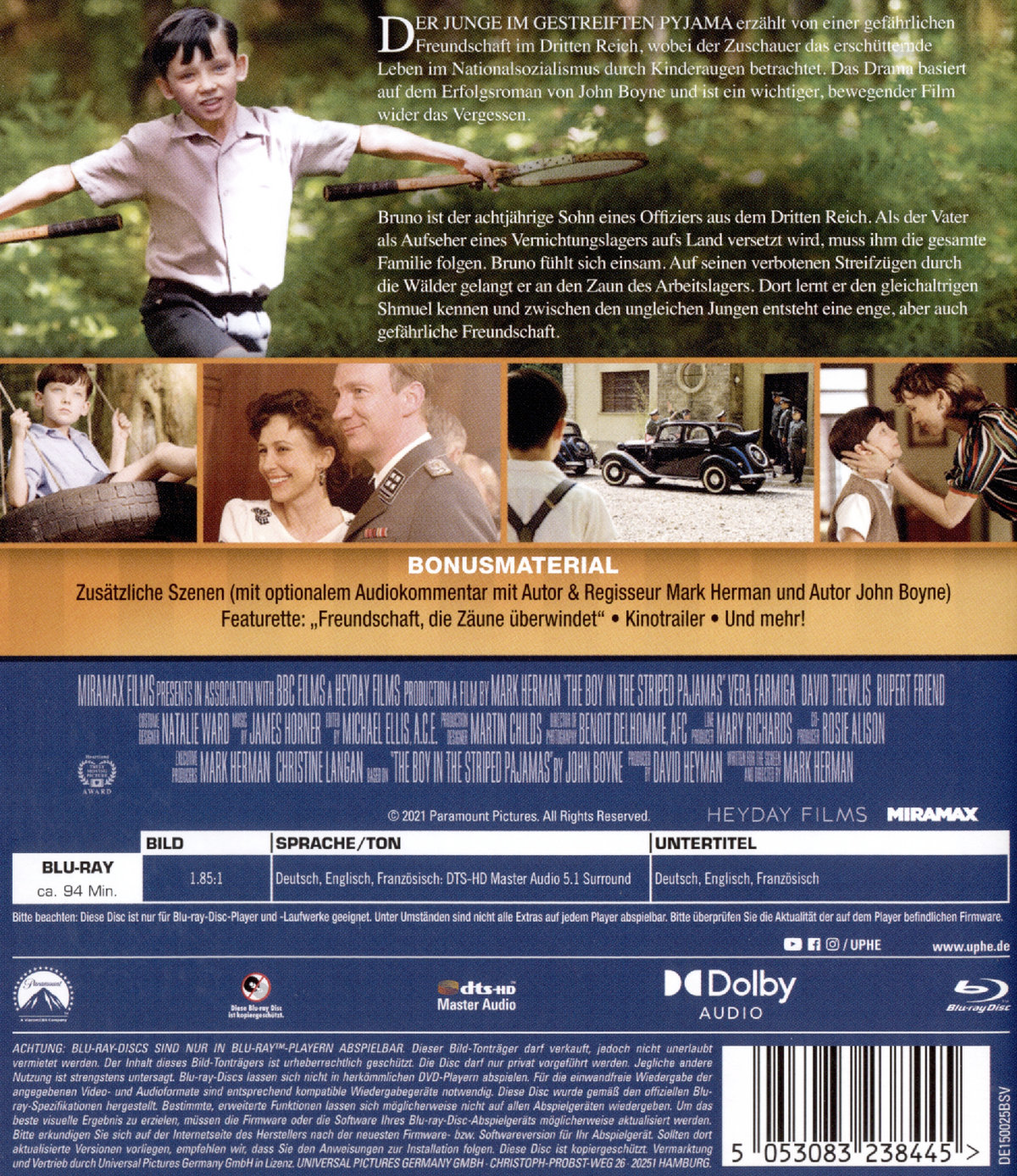 Junge im gestreiften Pyjama, Der (blu-ray)