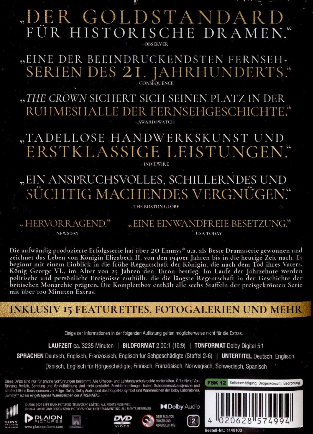 The Crown - Die komplette Serie  [24 DVDs]  (DVD)