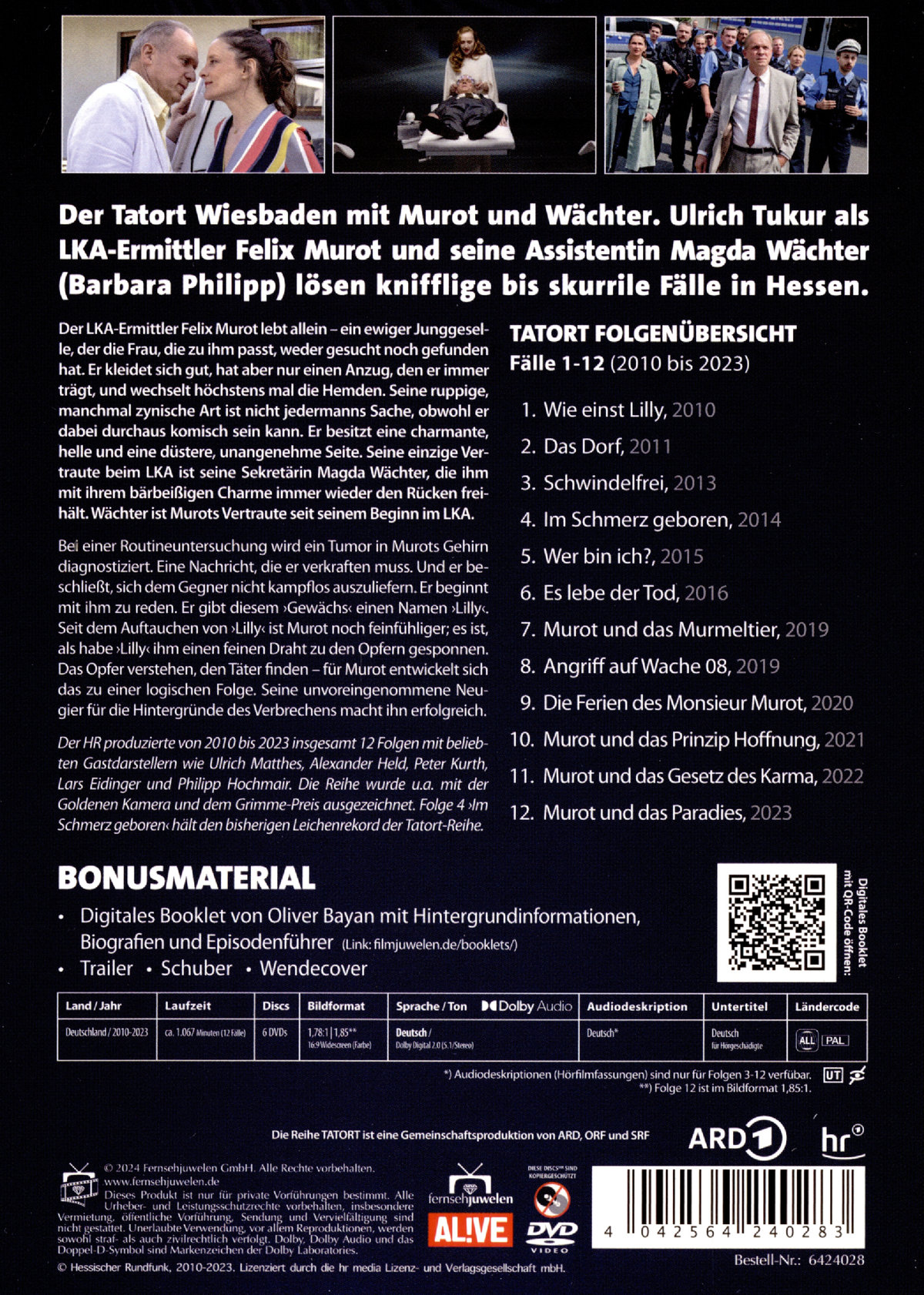 Tatort - Team Wiesbaden: Felix Murot - Gesamtedition: Die ersten 13 Jahre (Alle 12 Fälle von 2010-2023)  [6 DVDs]  (DVD)