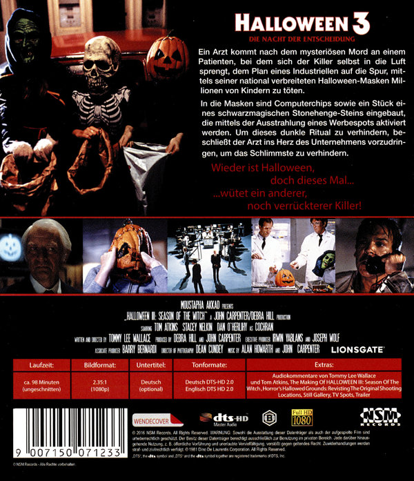 Halloween 3 - Die Nacht der Entscheidung - Uncut Edition (blu-ray)