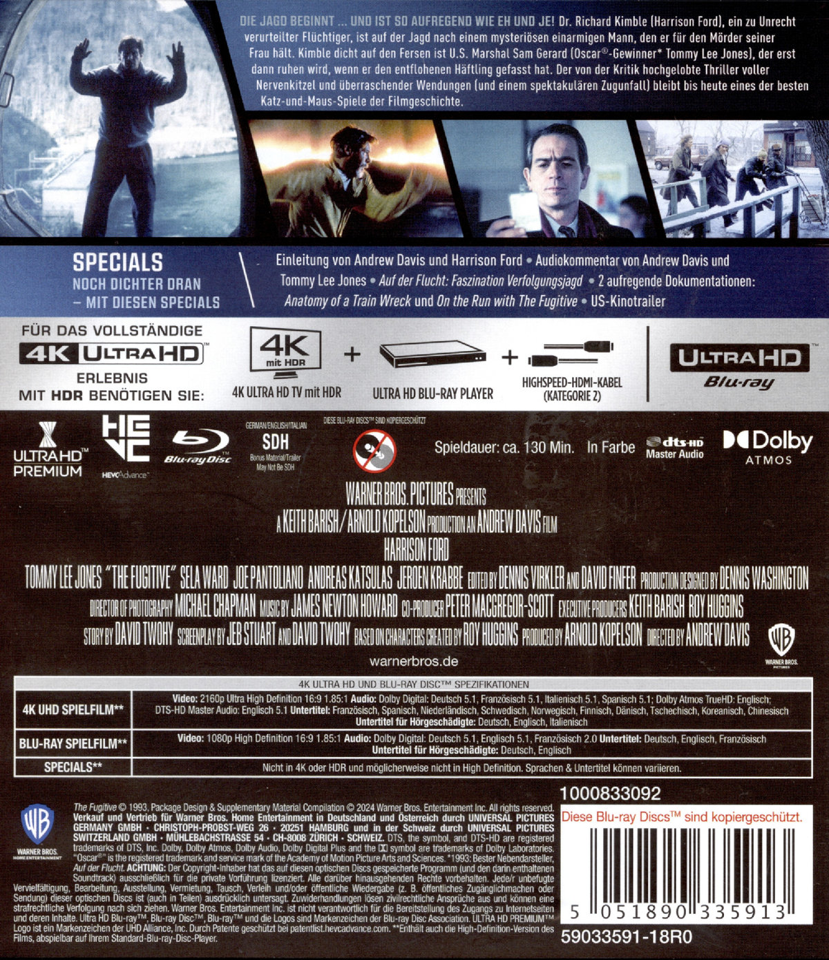 Auf der Flucht  (4K Ultra HD) (+ Blu-ray) Auf der Flucht  (4K Ultra HD) (+ Blu-ray)