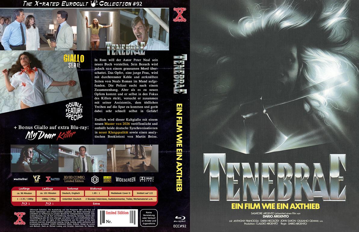 Tenebre - Uncut Mediabook Edition (blu-ray) (D)