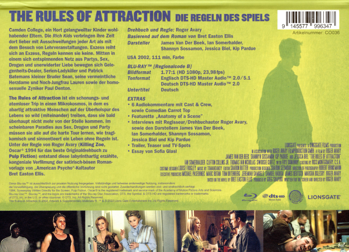 Rules of Attraction, The - Die Regeln des Spiels - Uncut Mediabook Edition (blu-ray)