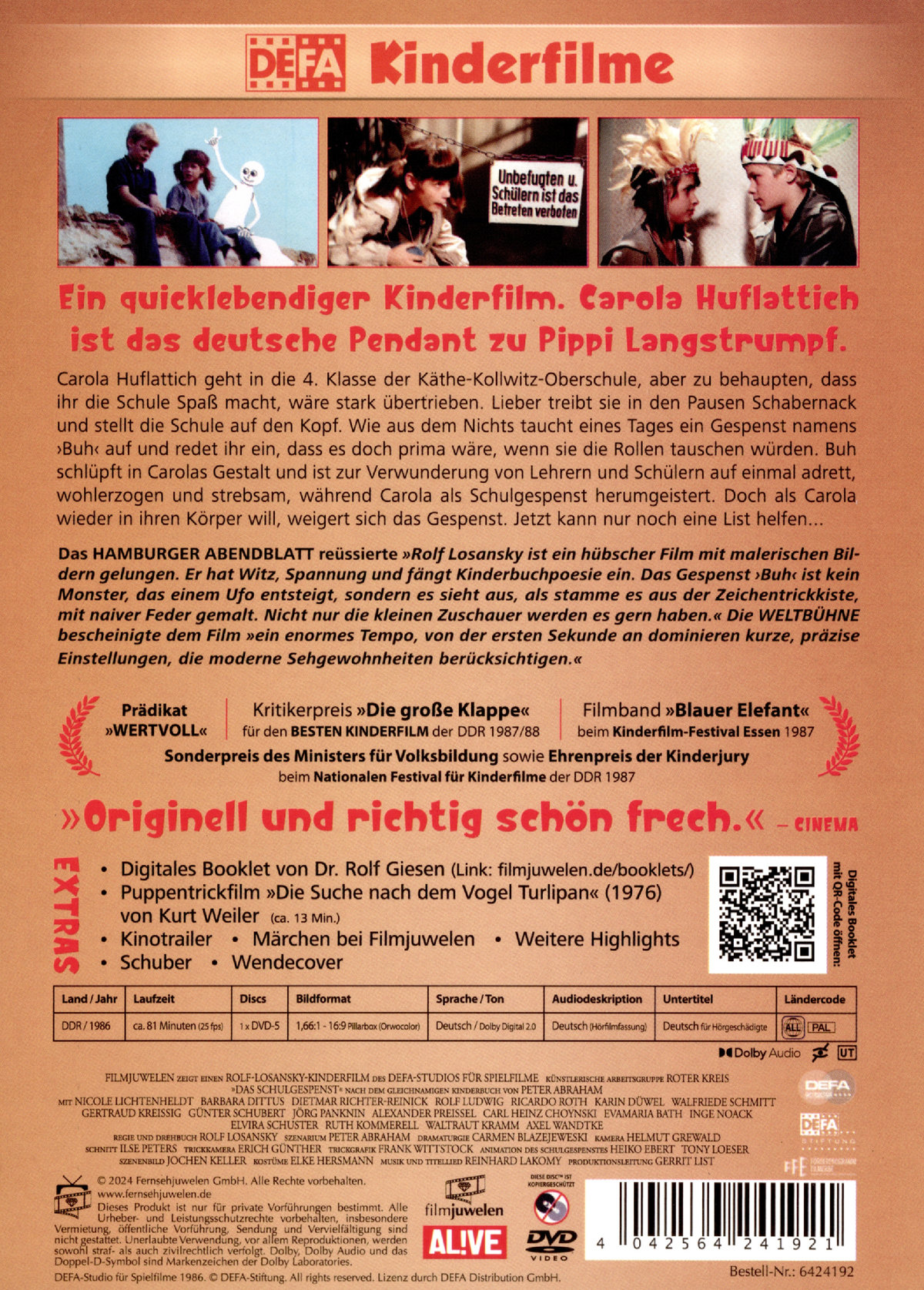 Das Schulgespenst (Filmjuwelen / DEFA-Märchen) (DVD) Das Schulgespenst (Filmjuwelen / DEFA-Märchen) (DVD)