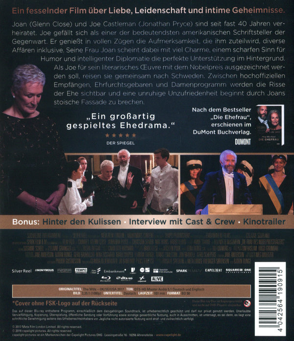 Frau des Nobelpreisträgers, Die (blu-ray)